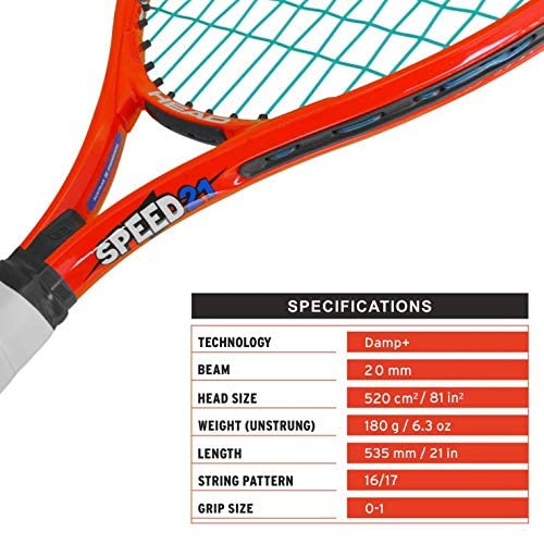 HEAD Speed 21 Junior Aluminum Tennis Racquet (Strung) Multicolour