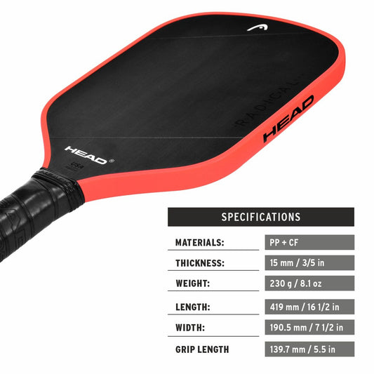 HEAD RADICAL TOUR EX RAW 2024 PICKLEBALL PADDLE