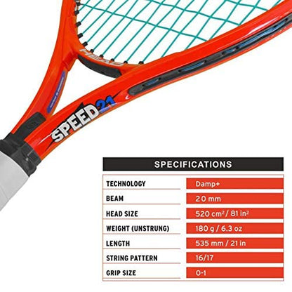 HEAD Speed 21 Junior Aluminum Tennis Racquet (Strung) Multicolour