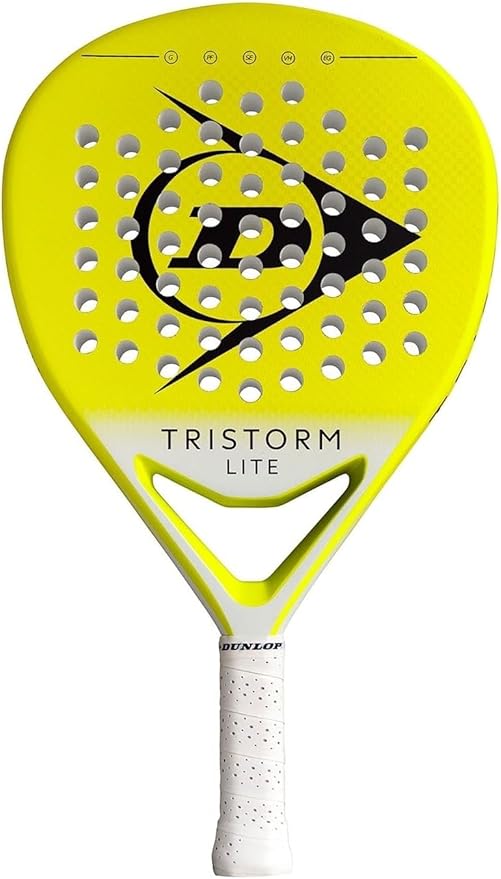 Dunlop Sports Tristorm Lite Padel Racket, Yellow/Black V25