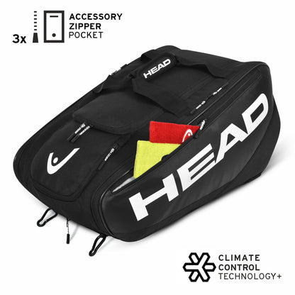 HEAD Pro Pickleball Bag M, Color-Black/White