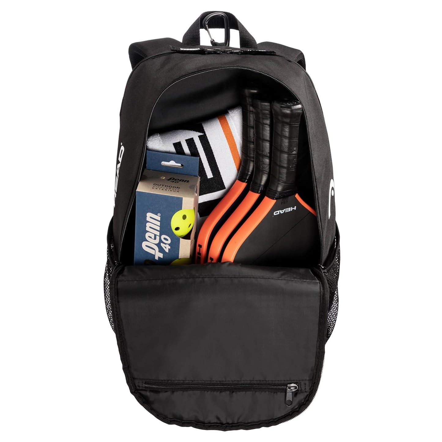 HEAD Tour Pickleball Backpack 22L, Color-Black/White