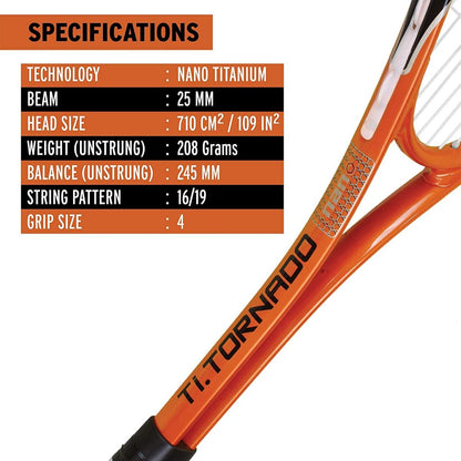 HEAD NANO TI. TORNADO SQUASH RACQUET - Baseline Sports